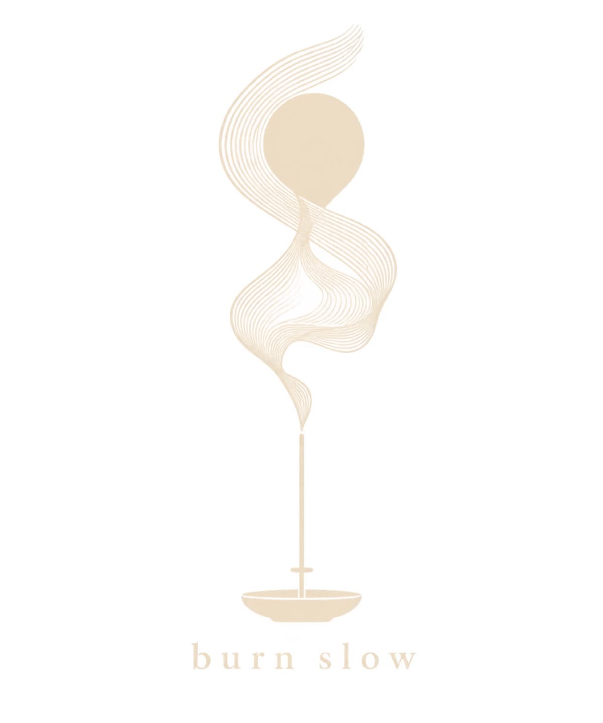 EMBR HOUSE BURN SLOW Bone art print on a light background