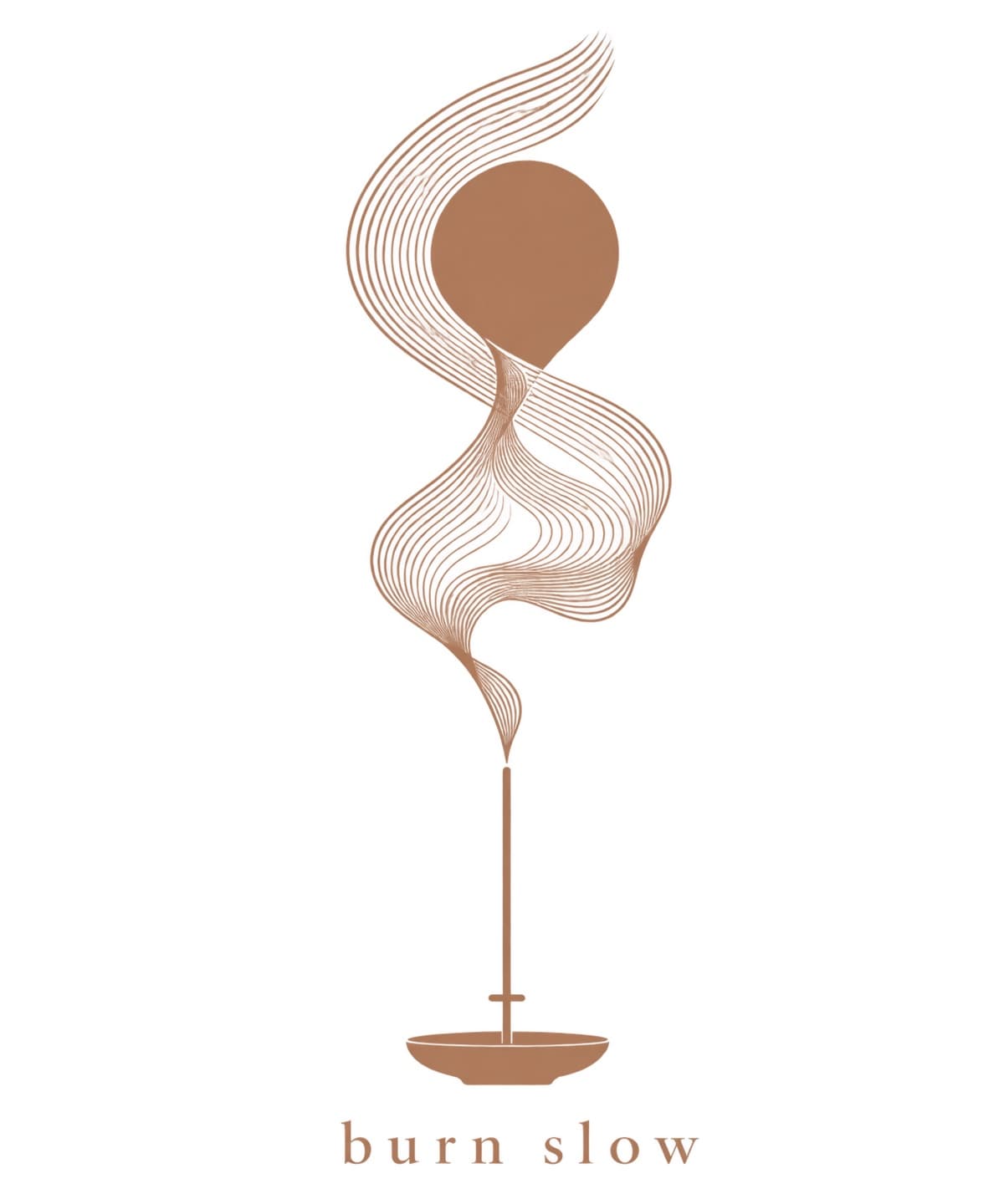 EMBR HOUSE BURN SLOW Clay art print on a light background